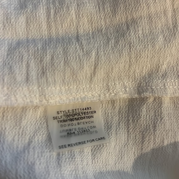 The Impeccabke Pig boutique off shoulder ruffle white top blouse Sz L - Picture 8 of 8